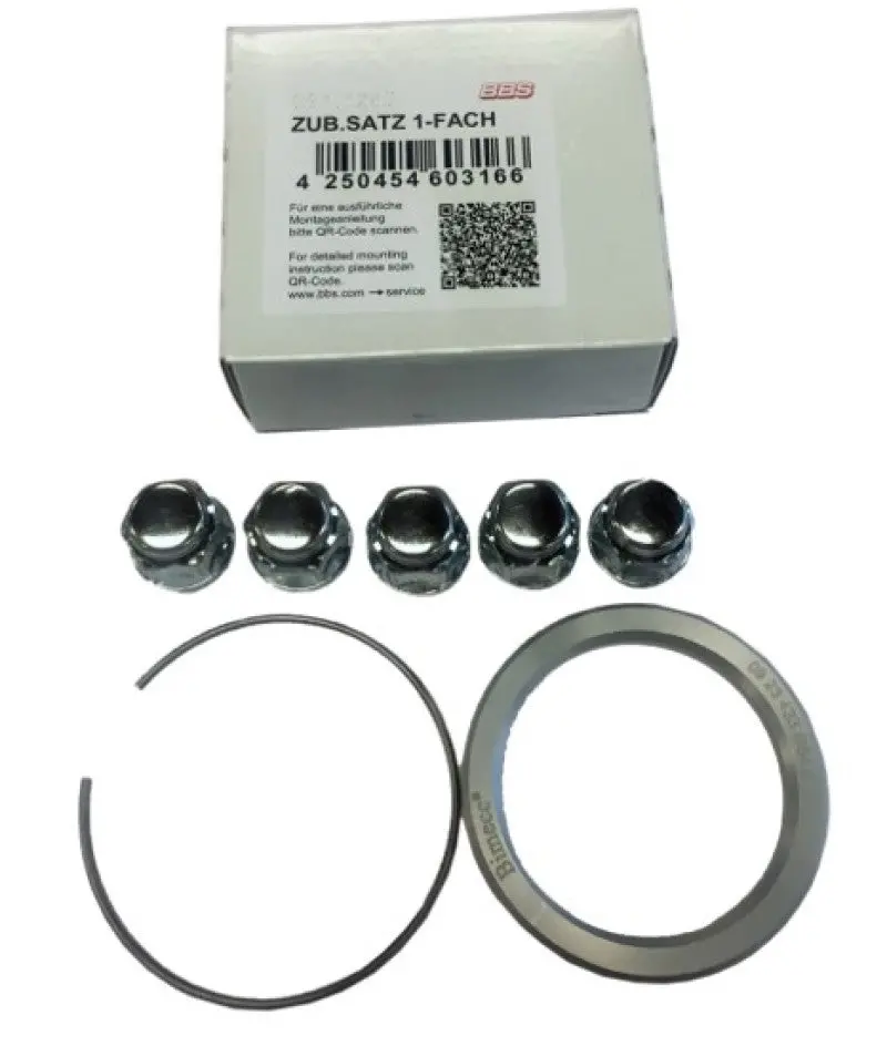 Bbs Pfs Kit - Honda / Acura - Includes 82Mm Od - 64Mm Id Ring / 82Mm Clip / Lug Nuts 1
