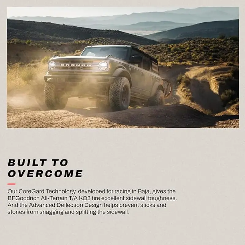 Bfgoodrich All-Terrain T/A Ko3 Lt265/70R16/D Tire – Load Range D, 117/114S Speed Rating 1