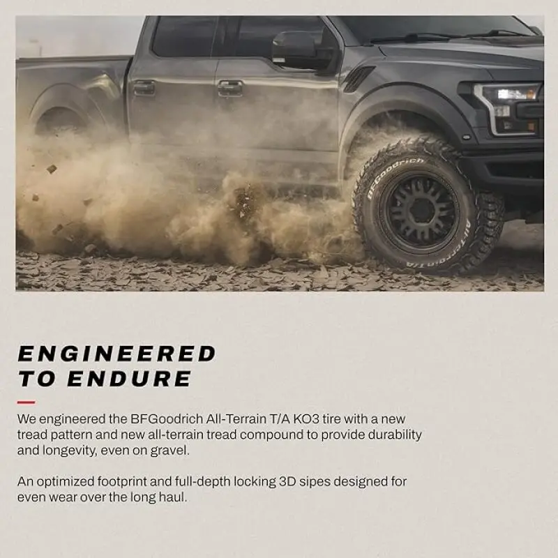 Bfgoodrich All-Terrain T/A Ko3 Lt265/70R16/D Tire – Load Range D, 117/114S Speed Rating 2