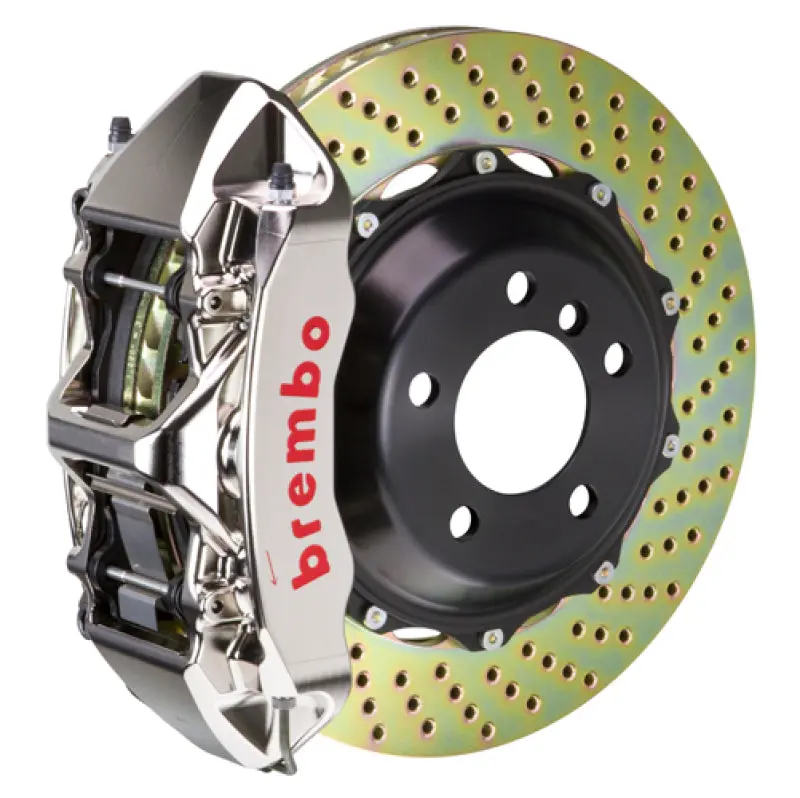 Brembo 08-17 A5 Front Gtr Bbk 6 Piston Billet 355X32 2Pc Rotor Drilled- Nickel 1