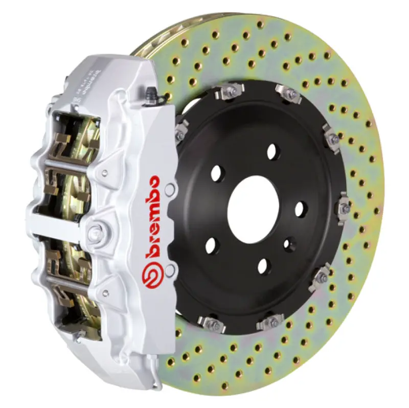 Brembo 12-18 A6 3.0T/12-18 A7 3.0T Front Gt Bbk 6 Piston Cast 380X34 2Pc Rotor Drilled-Silver 1