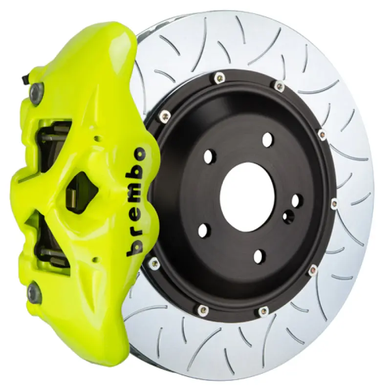 Brembo 20+ Model Y Front Gt Bbk 6 Piston Cast 380X34 2Pc Rotor Slotted Type-3- Fluo. Yellow 1