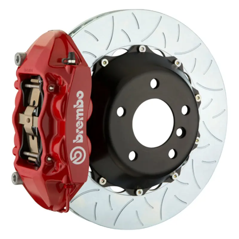 Brembo 93-98 Supra Rear Gt Bbk 4 Piston Cast 380X28 2Pc Rotor Slotted Type-3-Red 1