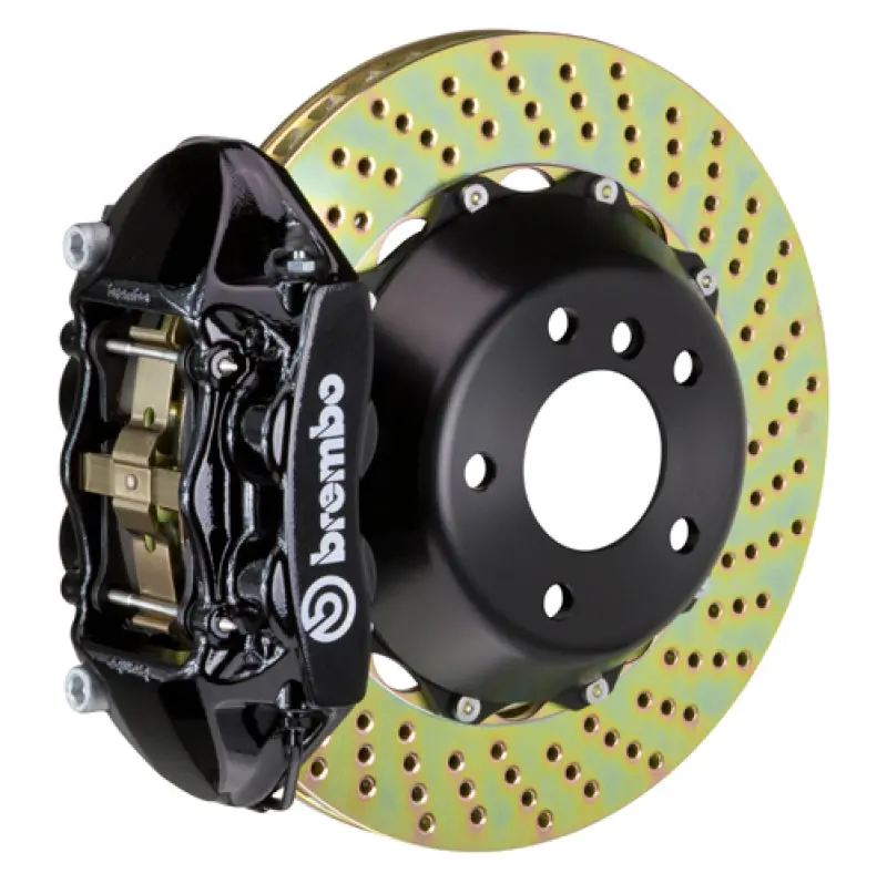Brembo Gt Bbk Rear Brake Kit For 2009–2016 Porsche Panamera, Panamera S/4S/Turbo – 4-Piston Cast Calipers, 380X28Mm Drilled Two-Piece Rotors 1