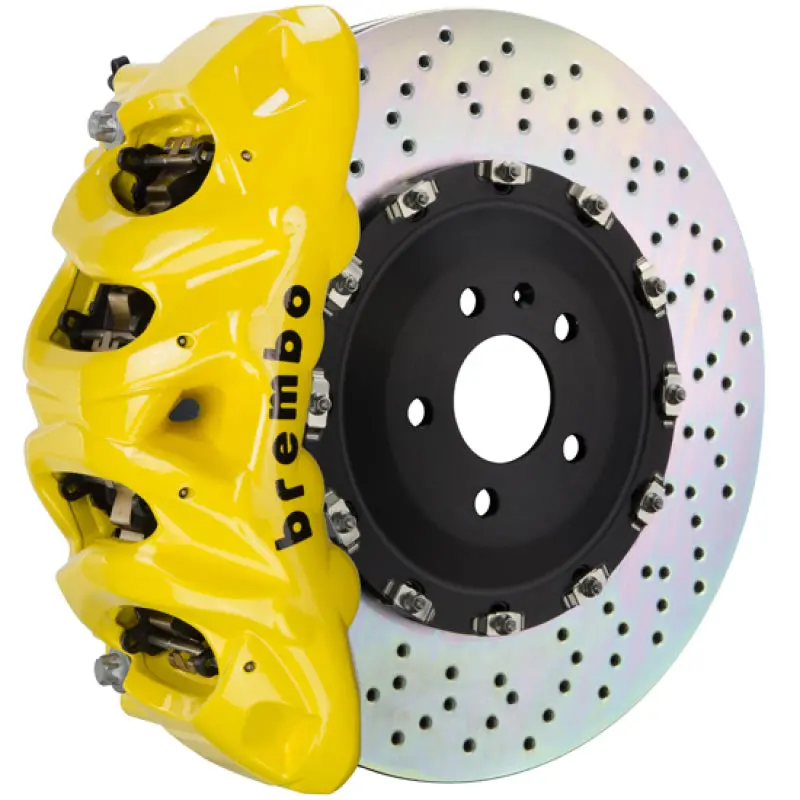 Brembo Gt Front Big Brake Kit – 412X38Mm Drilled Two-Piece Rotors, 8-Piston Calipers For Mercedes-Benz G55 Amg (2005–2011) 1