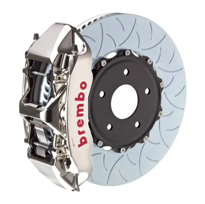 Brembo Gt-R Bbk Front Brake Kit For 2022+ Subaru Wrx – 6-Piston Billet Calipers, 350X34Mm Two-Piece Slotted Rotors, Nickel-Plated 1