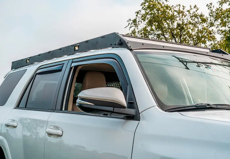 Cali Raised Premium Roof Rack For 2010–2024 Toyota 4Runner – 42" White Dual-Row Led Light Bar Mount 1