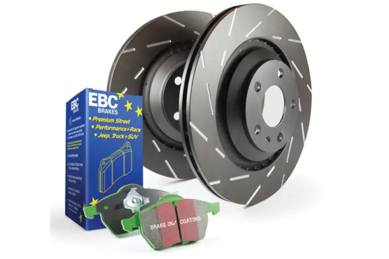 Ebc Greenstuff Street Performance Brake Kit (S2 Series) – Pads + Usr Slotted Rotors 1