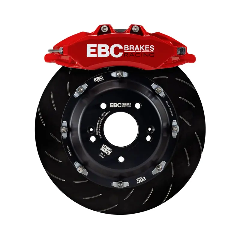 Ebc Racing Big Brake Kit For 2020–2023 Vw Golf R – Red Apollo-6 Calipers, 380Mm Front Rotors 1