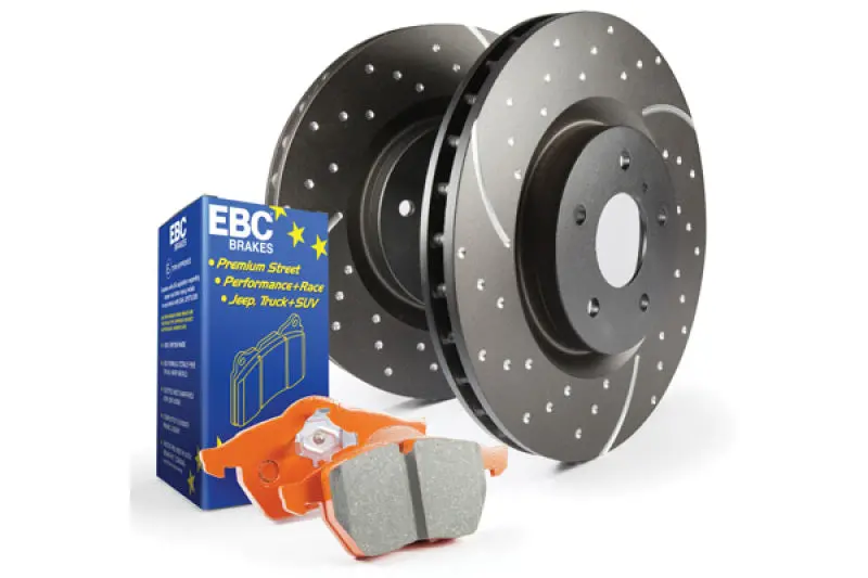Ebc S8 Brake Kit: Orangestuff Performance Pads + Gd Series Rotors 1