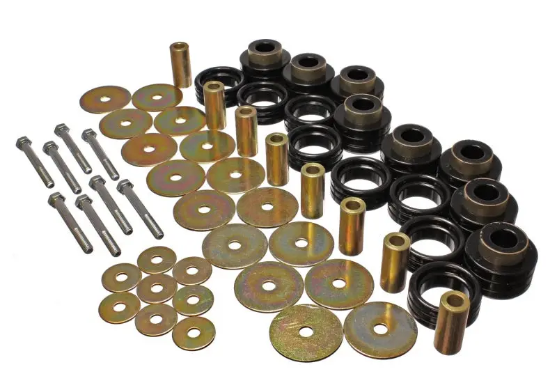 Energy Suspension Body Mount Set Inc. Hardware - Black 1