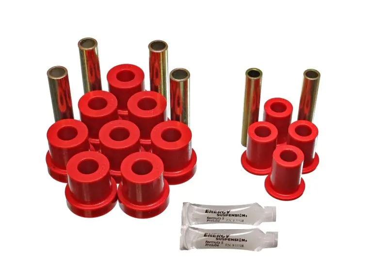 Energy Suspension Front Spring And Shackle Bushings For Gm 4Wd Trucks – Red Polyurethane 1