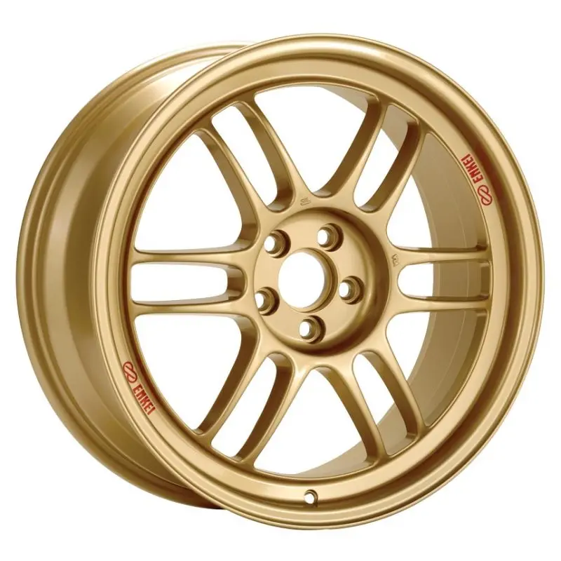 Enkei Rpf1 Lightweight Wheel – 17X8In, 5X100 Pcd, 45Mm Offset, 73Mm Bore, Gold Finish For Subaru Wrx (2002–2010) & Sti (2004) 1