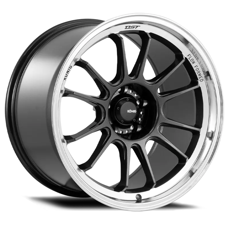 Konig Hypergram Forged Alloy Wheel – 16X8In, 4X100, Et38, Metallic Carbon Finish With Machined Lip 1