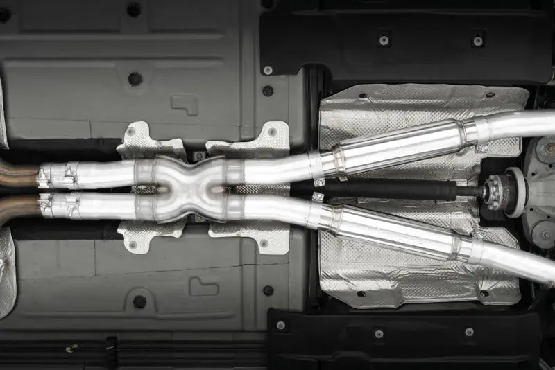 Mbrp T304 Stainless Steel Cat-Back Exhaust System With Carbon Fiber Quad Tips For 2017+ Dodge Challenger (5.7L/6.2L/6.4L) 1