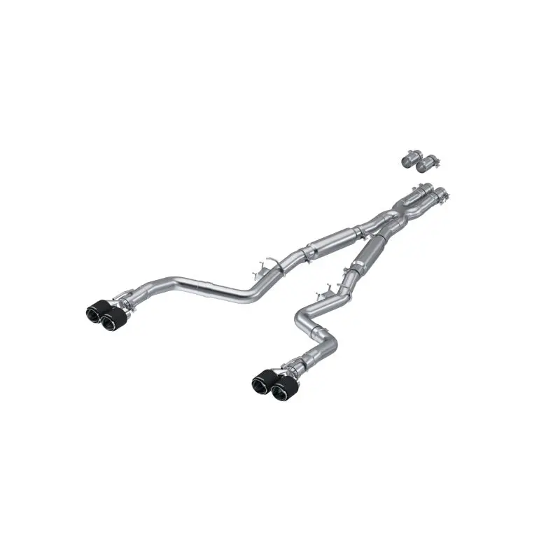 Mbrp T304 Stainless Steel Cat-Back Exhaust System With Carbon Fiber Quad Tips For 2017+ Dodge Challenger (5.7L/6.2L/6.4L) 2