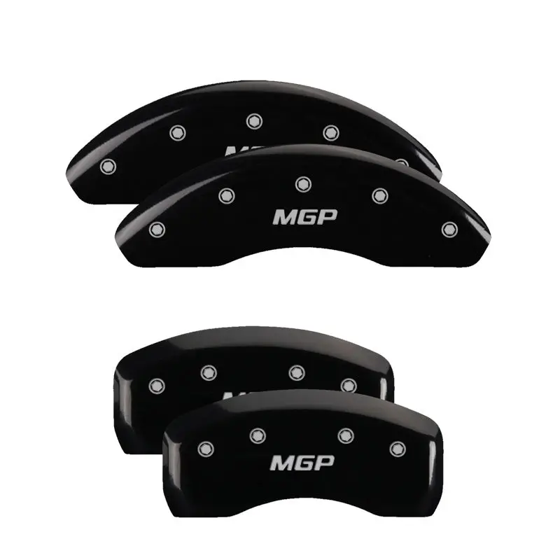 Mgp 4-Piston Caliper Covers – Engraved Front And Rear Jeep Logo, Black Finish With Silver Accent 1