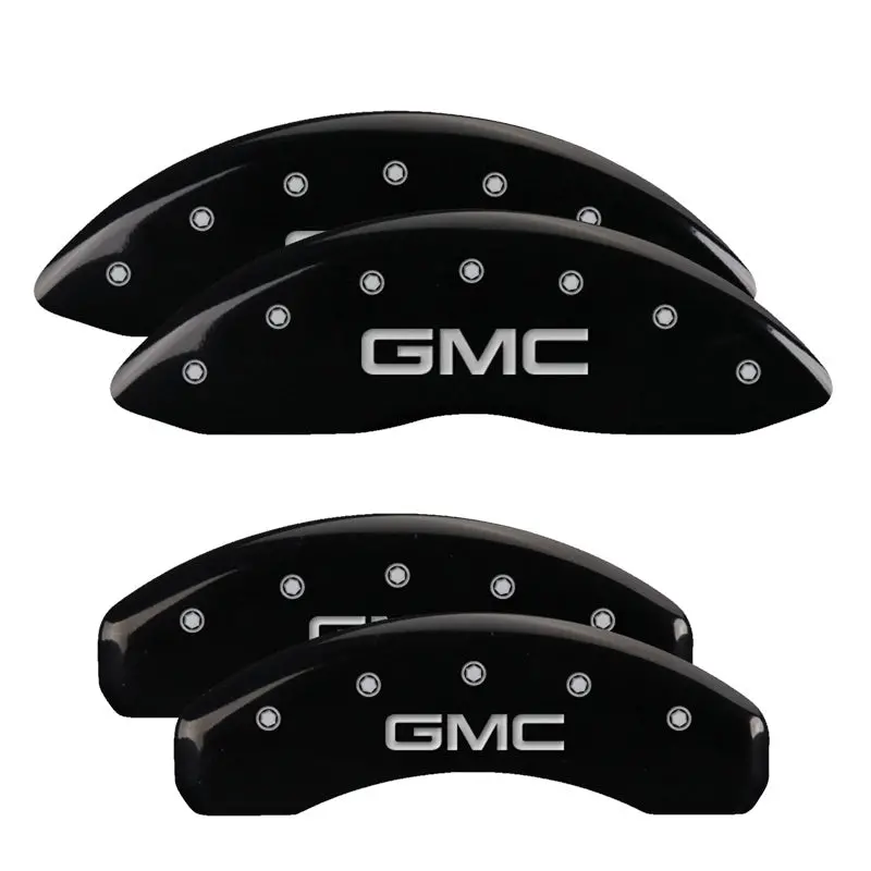 Mgp Engraved 4-Piston Caliper Covers – Black Finish With Silver Accent, Front And Rear For Mopar Vehicles 1