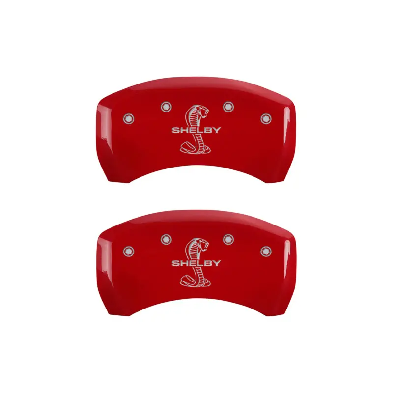 Mgp Rear Set 2 Caliper Covers Engraved Rear Tiffany Snake Red Finish Silver Ch 1