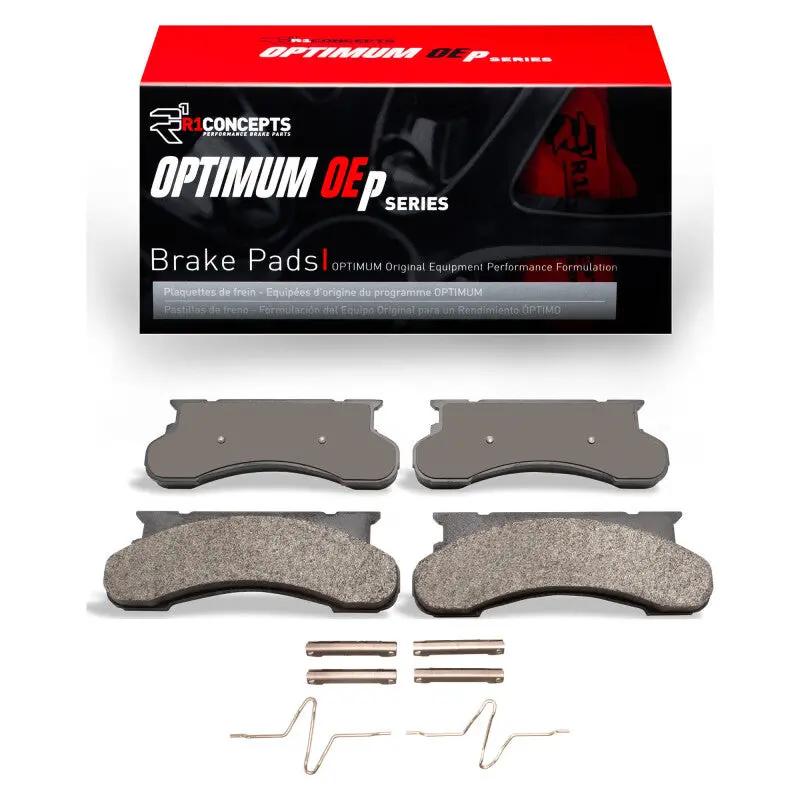 R1 Front Brake Pad & Hardware Kit – Oe-Style Replacement For 1986–1994 Ford E-350 Econoline 1