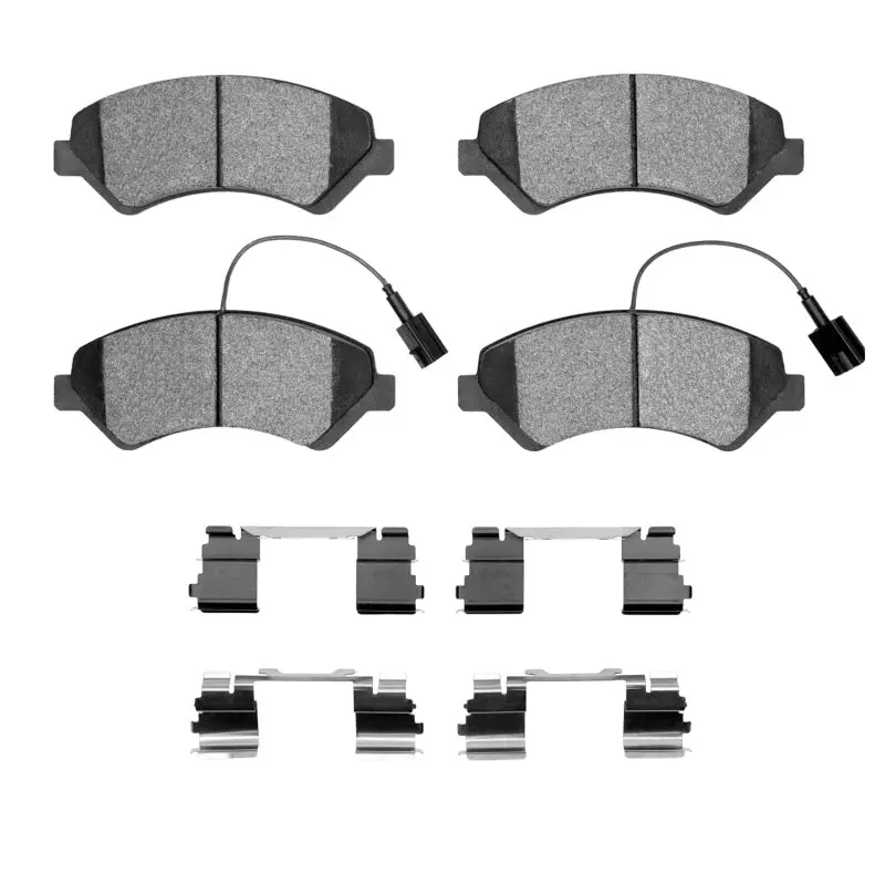R1 Front Semi-Metallic Brake Pad & Hardware Kit For 2014–2025 Ram Promaster 1500 1