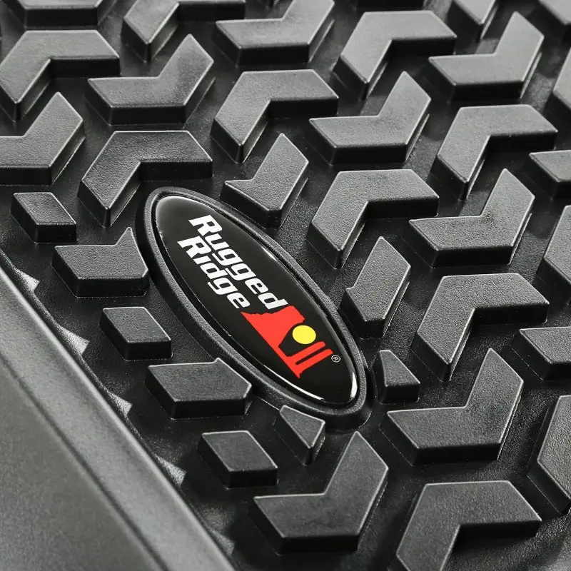Rugged Ridge Rear Floor Liners – Black, Custom Fit For 2007–2018 Jeep Wrangler Jk 2-Door 1