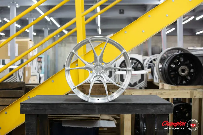Vossen X Champion Rs74 Forged Alloy Wheel – 20X9", Et52, 5X130, Brushed Gloss Clear Finish (Rear Fitment For Porsche 981 Gt4) 1