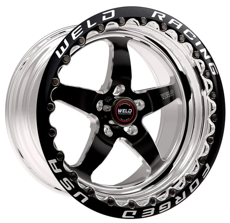 Weld S71 Black Beadlock Wheel – 17X10, 5X4.5, 7.3" Backspace, Medium Pad, Matte Black 1