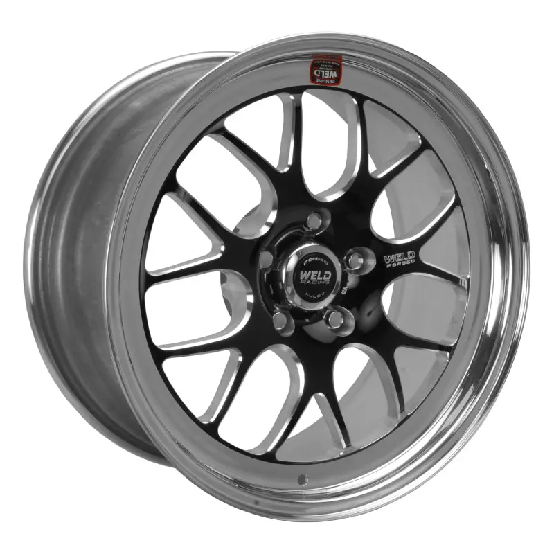 Weld S77 18X11 Black Forged Wheel – 5X115 Bolt Pattern, 6.1-Inch Backspace, High-Pad Non-Beadlock Design 1