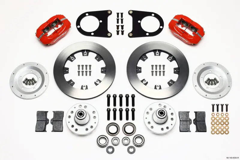 Wilwood Forged Dynalite Front Brake Kit – 12.19-Inch Red Calipers For 1937–1948 Ford Passenger Cars (Passenger Side Spindle) 1
