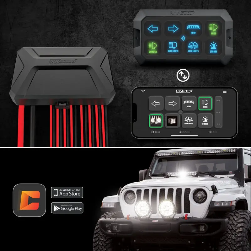Xkglow Xkcommand Bluetooth Light Control Panel – 12V Off-Road Accessory Switching System 1